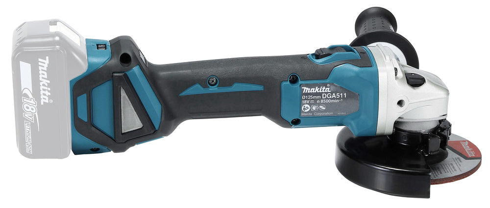 Makita Akku-Winkelschleifer 18V | 125 mm | Brushless mit AFT, ADT & XPT - DGA511Z