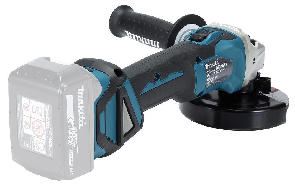 Makita Akku-Winkelschleifer 18V | 125 mm | Brushless mit AFT, ADT & XPT - DGA511Z