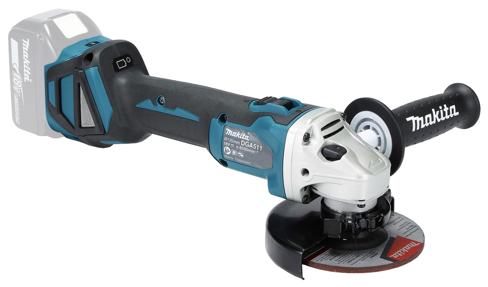 Makita Akku-Winkelschleifer 18V | 125 mm | Brushless mit AFT, ADT & XPT - DGA511Z
