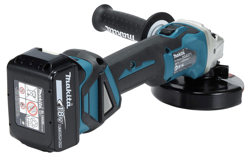 Makita Akku-Winkelschleifer 18V | 125 mm | Brushless mit AFT, ADT & XPT - DGA511RTJ