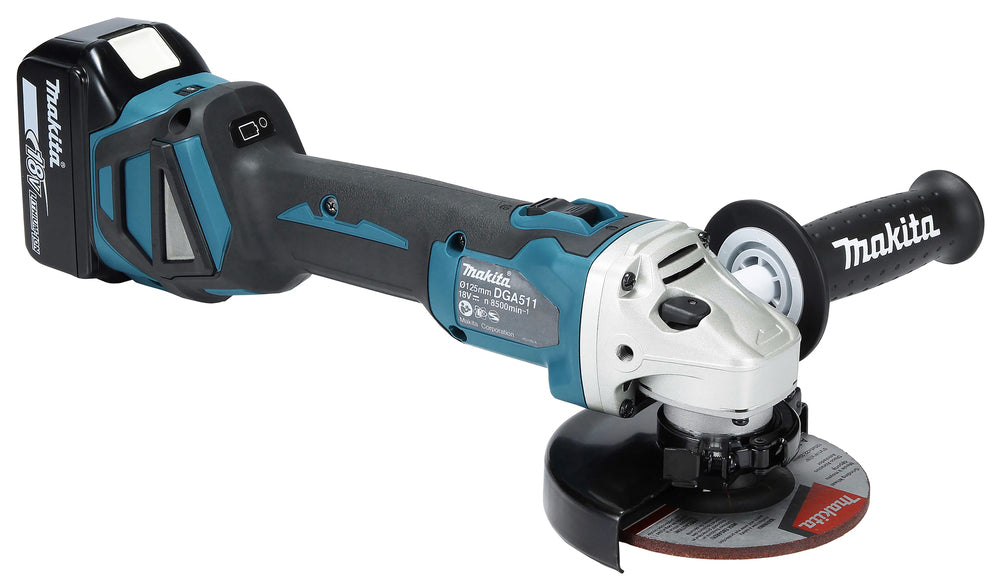 Makita Akku-Winkelschleifer 18V | 125 mm | Brushless mit AFT, ADT & XPT - DGA511RTJ