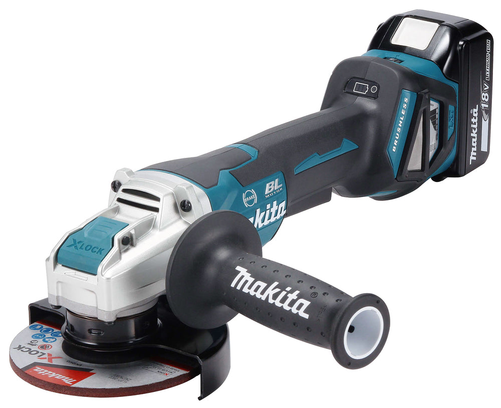 Makita Akku-Winkelschleifer 18V | 125 mm | X-LOCK | Brushless - DGA519RTJ