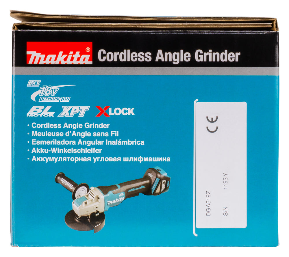 Makita Akku-Winkelschleifer 18V | 125 mm | X-LOCK | Brushless - DGA519Z