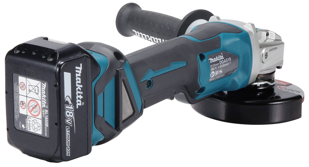 Makita Akku-Winkelschleifer 18V | 125 mm | X-LOCK | Brushless - DGA519RTJ