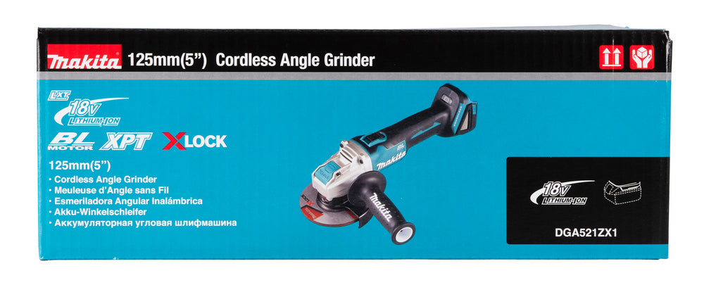 Makita Akku-Winkelschleifer 18V | 125 mm | X-LOCK - DGA521ZX1