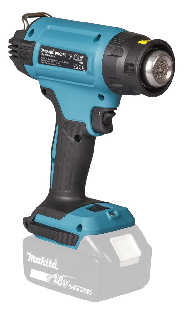 Makita Akku-Heißluftgebläse – stufenlose Temperatureinstellung, LED & Schnellwechselsystem - DHG181ZK