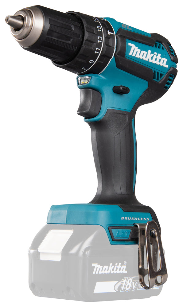 Makita Akku-Schlagbohrschrauber – 18V, 60 Nm Drehmoment, bürstenlos & mit Vollmetallgetriebe - DHP485Z
