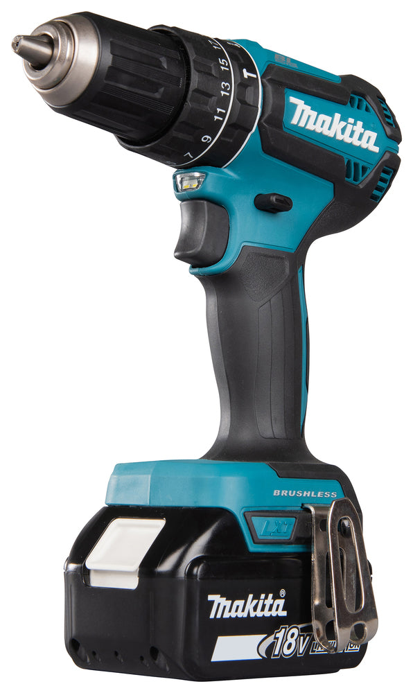 Makita Akku-Schlagbohrschrauber – 18V, 60 Nm Drehmoment, bürstenlos & robust - DHP485RTJ