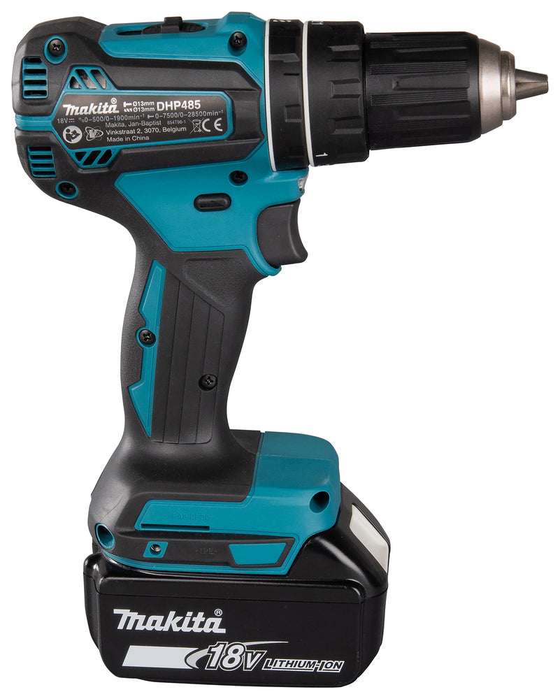 Makita Akku-Schlagbohrschrauber – 18V, 60 Nm Drehmoment, bürstenlos & robust - DHP485RTJ