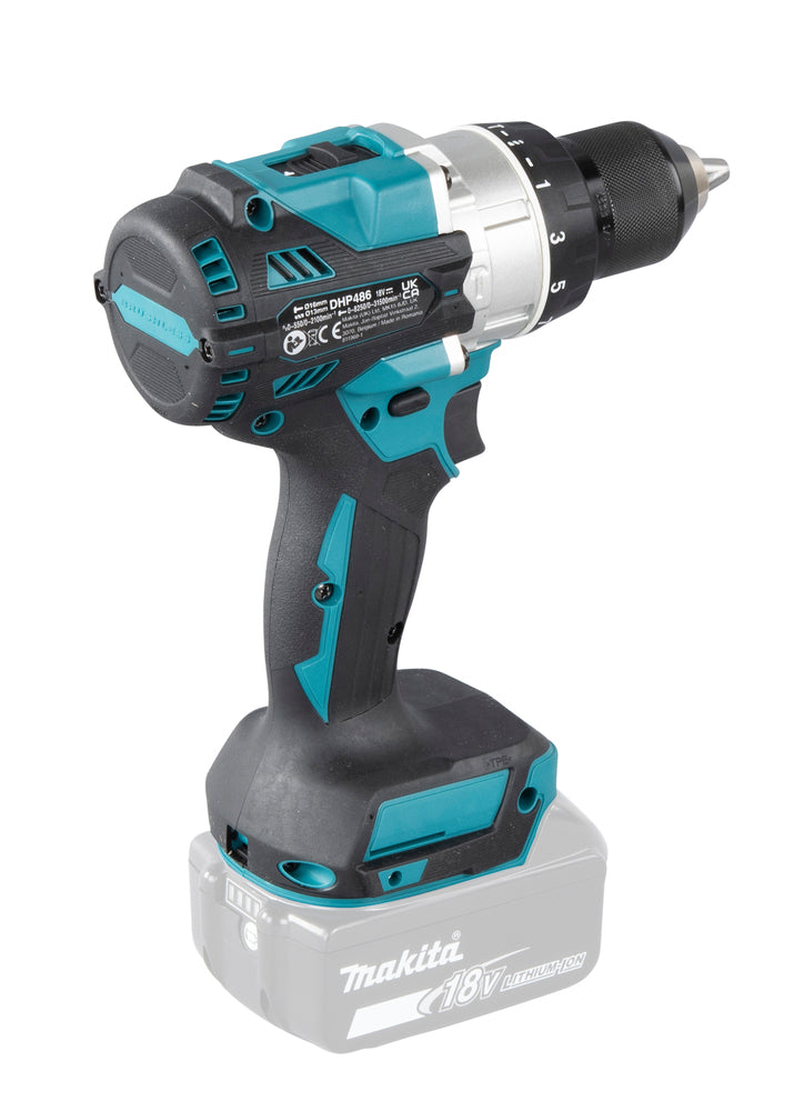 Makita Akku-Schlagbohrschrauber – 18V, 141 Nm Drehmoment, bürstenlos & kompakt - DHP486Z