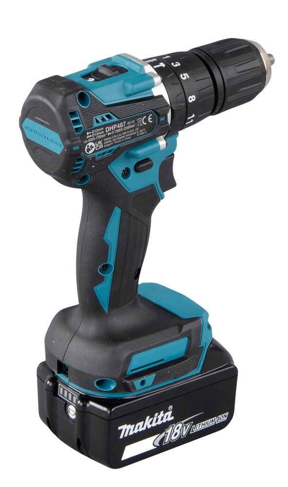 Makita Akku-Schlagbohrschrauber – 18V, kompakt & mit ergonomisch verbessertem Handgriff - DHP487RAJ