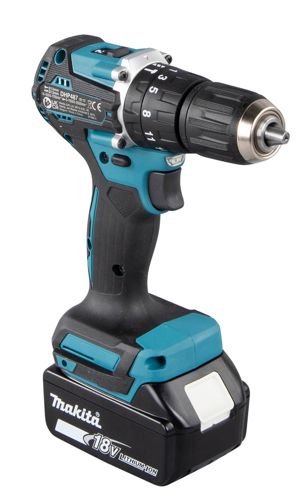 Makita Akku-Schlagbohrschrauber – 18V, kompakt & mit ergonomisch verbessertem Handgriff - DHP487RAJ