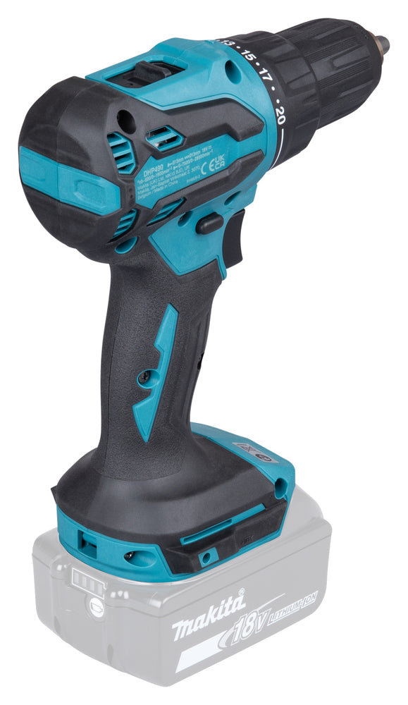 Makita Akku-Schlagbohrschrauber – 18V, 65 Nm Drehmoment, mit 2-Gang-Vollmetallgetriebe - DHP490Z