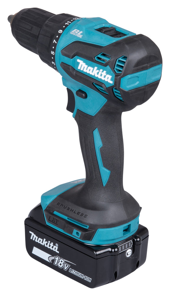 Makita Akku-Schlagbohrschrauber – 18V, 65 Nm Drehmoment, mit 2-Gang-Vollmetallgetriebe - DHP490RFX3