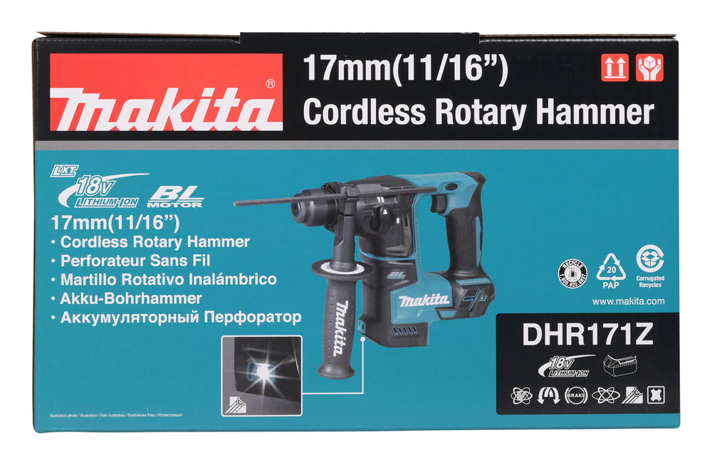 Makita Akku-Bohrhammer SDS-PLUS – 18V, kompakt & vielseitig - DHR171Z