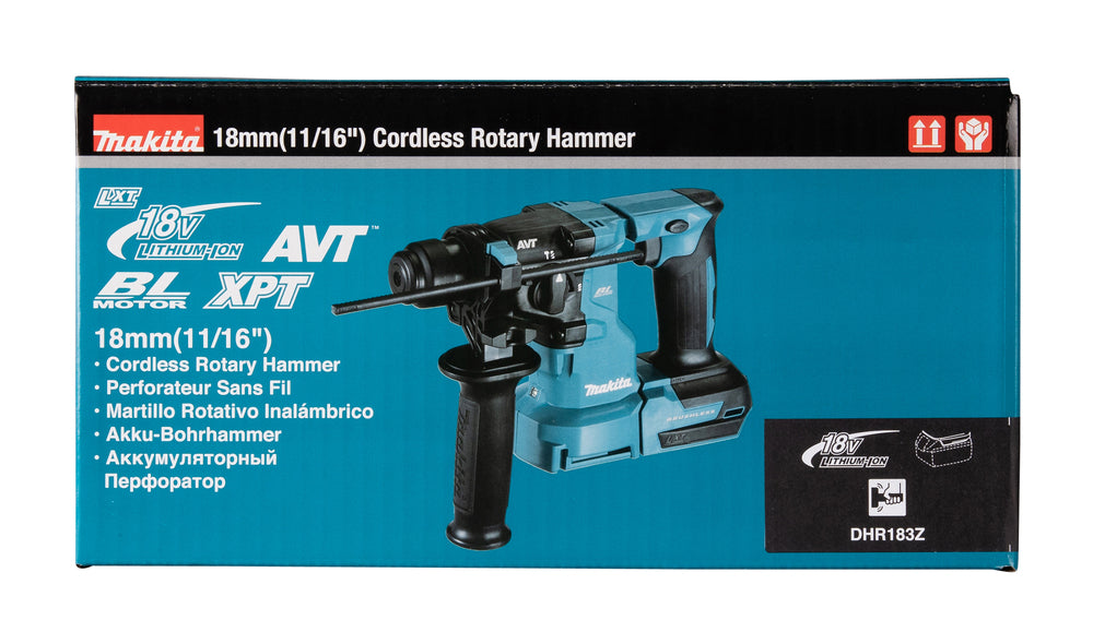 Makita Akku-Bohrhammer SDS-PLUS – 18V, 1,7 J Schlagstärke, bürstenlos & mit XPT - DHR183Z