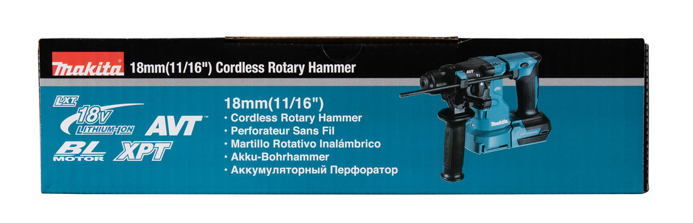 Makita Akku-Bohrhammer SDS-PLUS – 18V, 1,7 J Schlagstärke, bürstenlos & mit XPT - DHR183Z