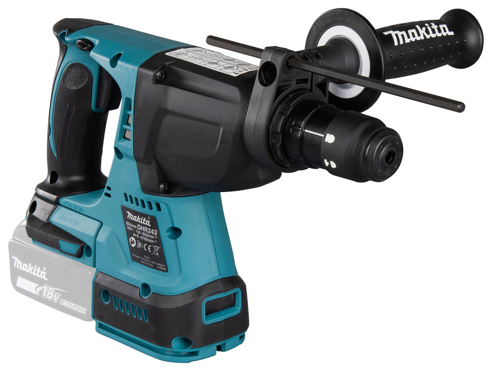 Makita Akku-Kombihammer SDS-PLUS – 18V, 2,0 J Schlagstärke, mit Rutschkupplung - DHR243Z