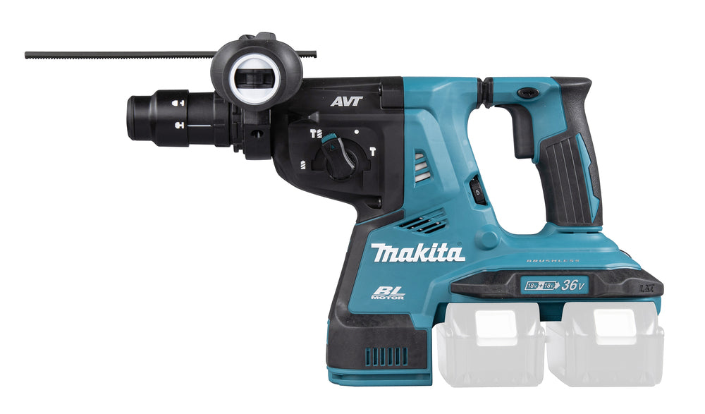 Makita Akku-Kombihammer SDS-PLUS – 36V (2x18V), 2,9 J Schlagstärke, mit Schnellwechselfutter - DHR281ZJ