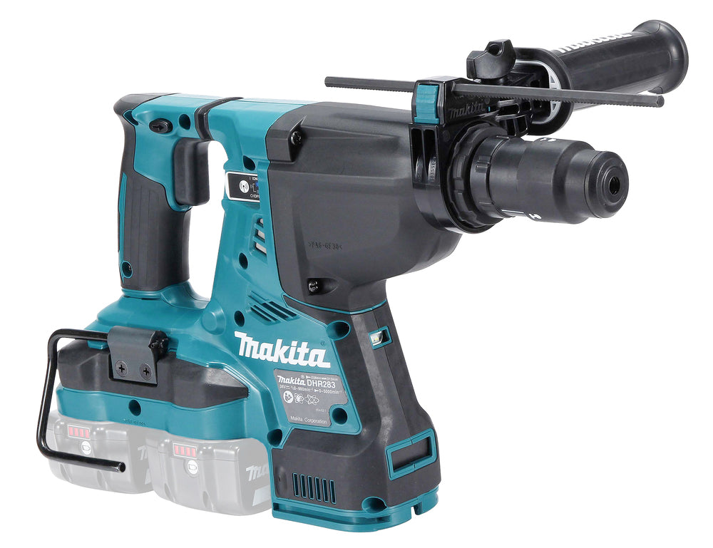 Makita Akku-Kombihammer SDS-PLUS – 36V (2x18V), inkl. Staubabsaugung & AWS-Funkadapter - DHR283ZWJU