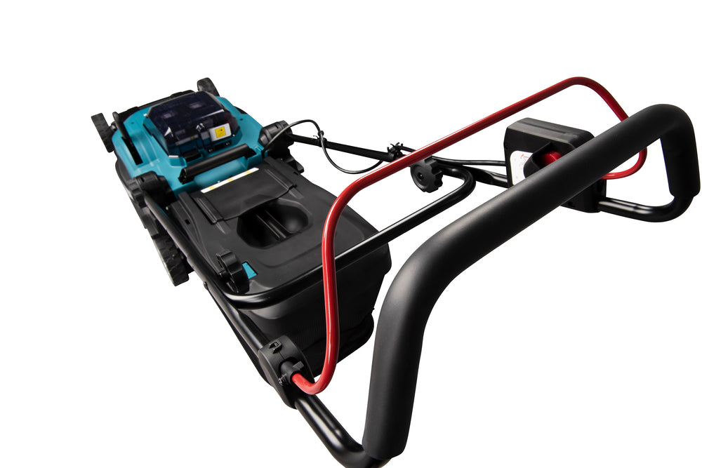 Makita Akku-Rasenmäher 2x18 V mit Kunststoffdeck – 38 cm Schnittbreite inkl. Ladegerät & Akkus - DLM382PM2