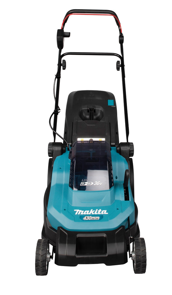 Makita Akku-Rasenmäher 2x18 V mit Kunststoffdeck und 43 cm Schnittbreite - DLM432Z