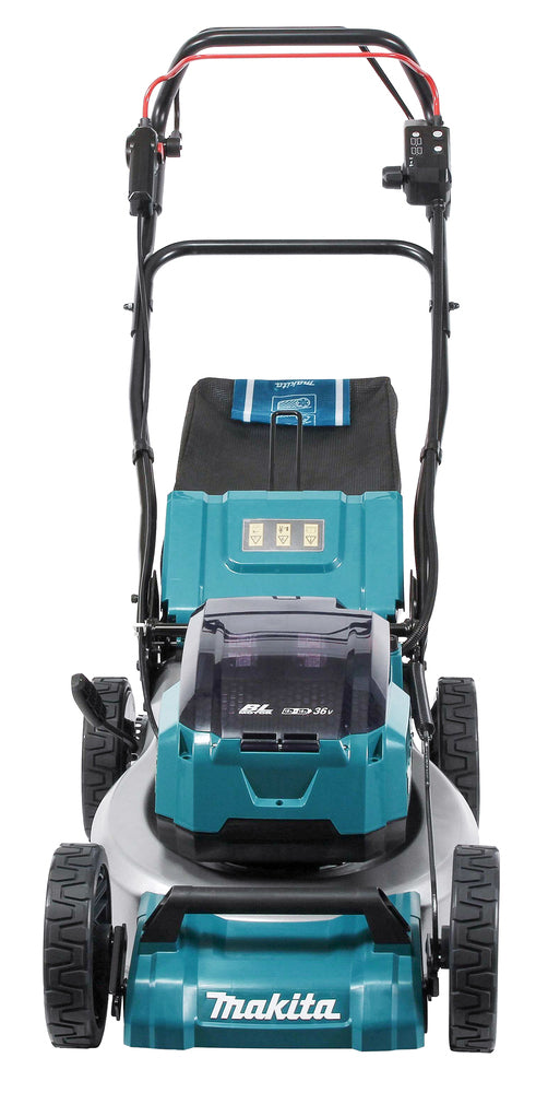 Makita Akku-Rasenmäher 2x18 V mit Stahldeck für große Flächen - DLM465Z