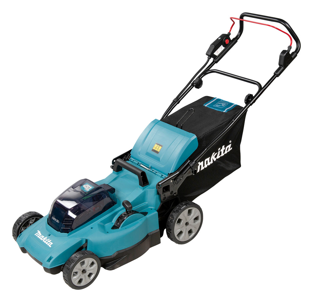 Makita Akku-Rasenmäher 2x18 V für mittelgroße Rasenflächen - DLM480PT2