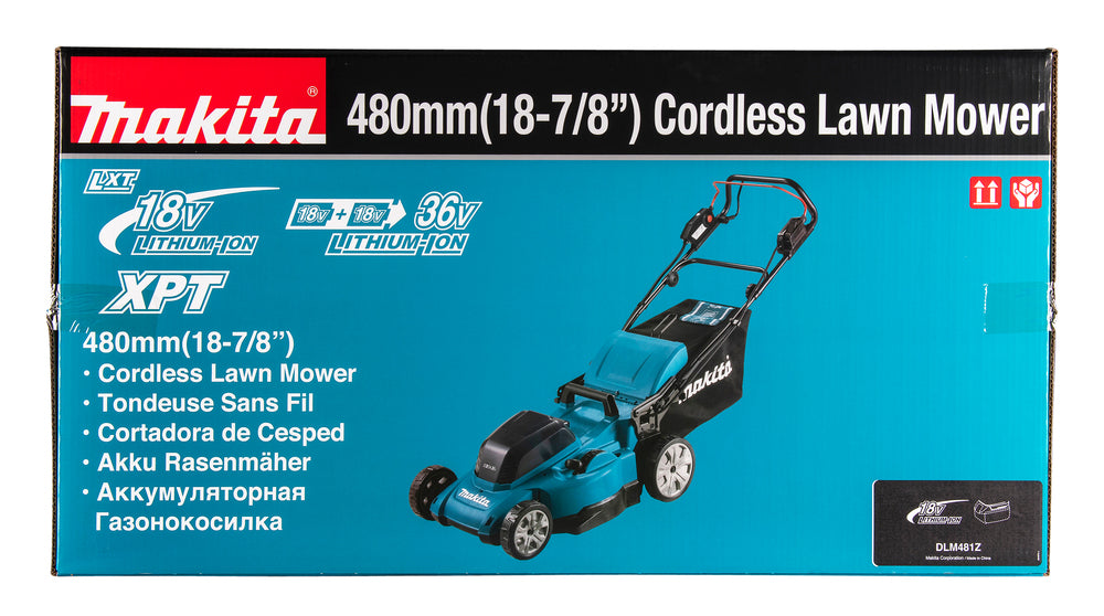 Makita Akku-Rasenmäher 2x18 V für mittelgroße Rasenflächen - DLM481Z