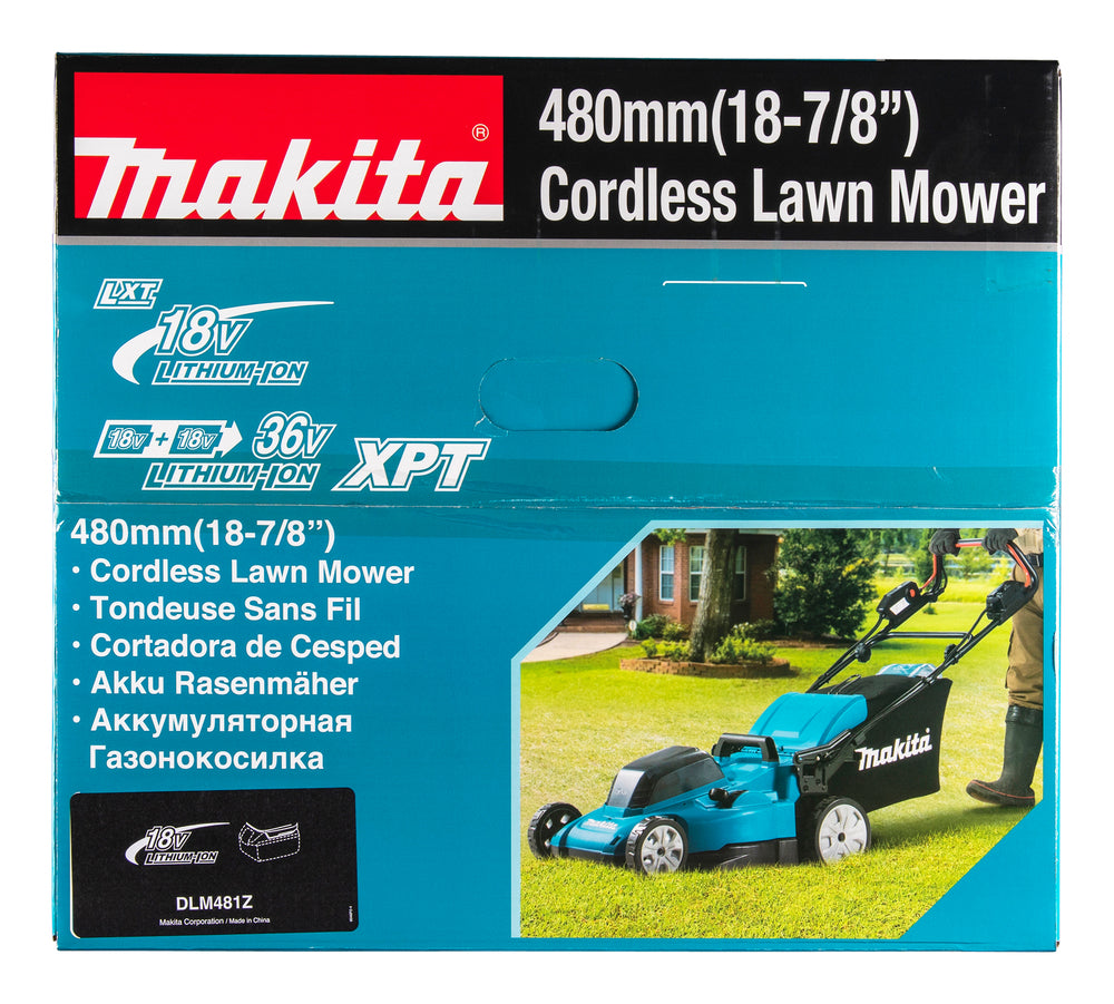 Makita Akku-Rasenmäher 2x18 V für mittelgroße Rasenflächen - DLM481Z