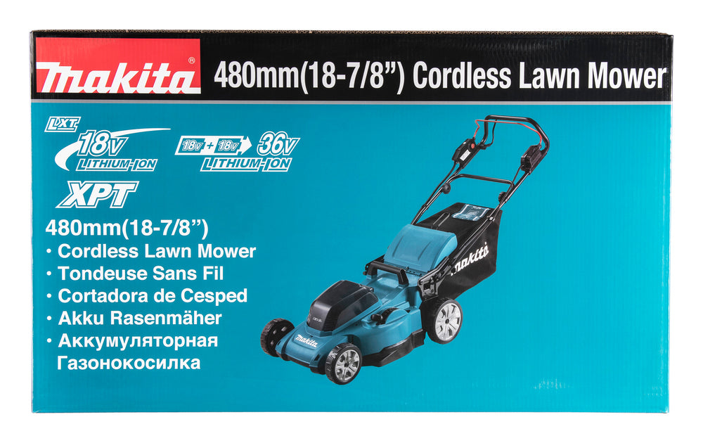Makita Akku-Rasenmäher 2x18 V für mittelgroße Rasenflächen - DLM481Z