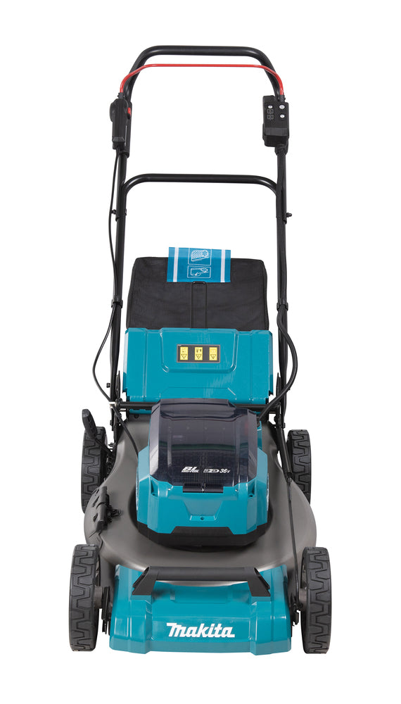 Makita Akku-Rasenmäher 2x18 V mit Stahldeck für große Rasenflächen - DLM534Z