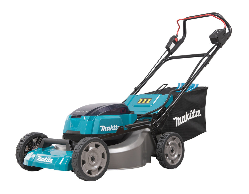 Makita Akku-Rasenmäher 2x18 V mit Stahldeck für große Rasenflächen - DLM534Z