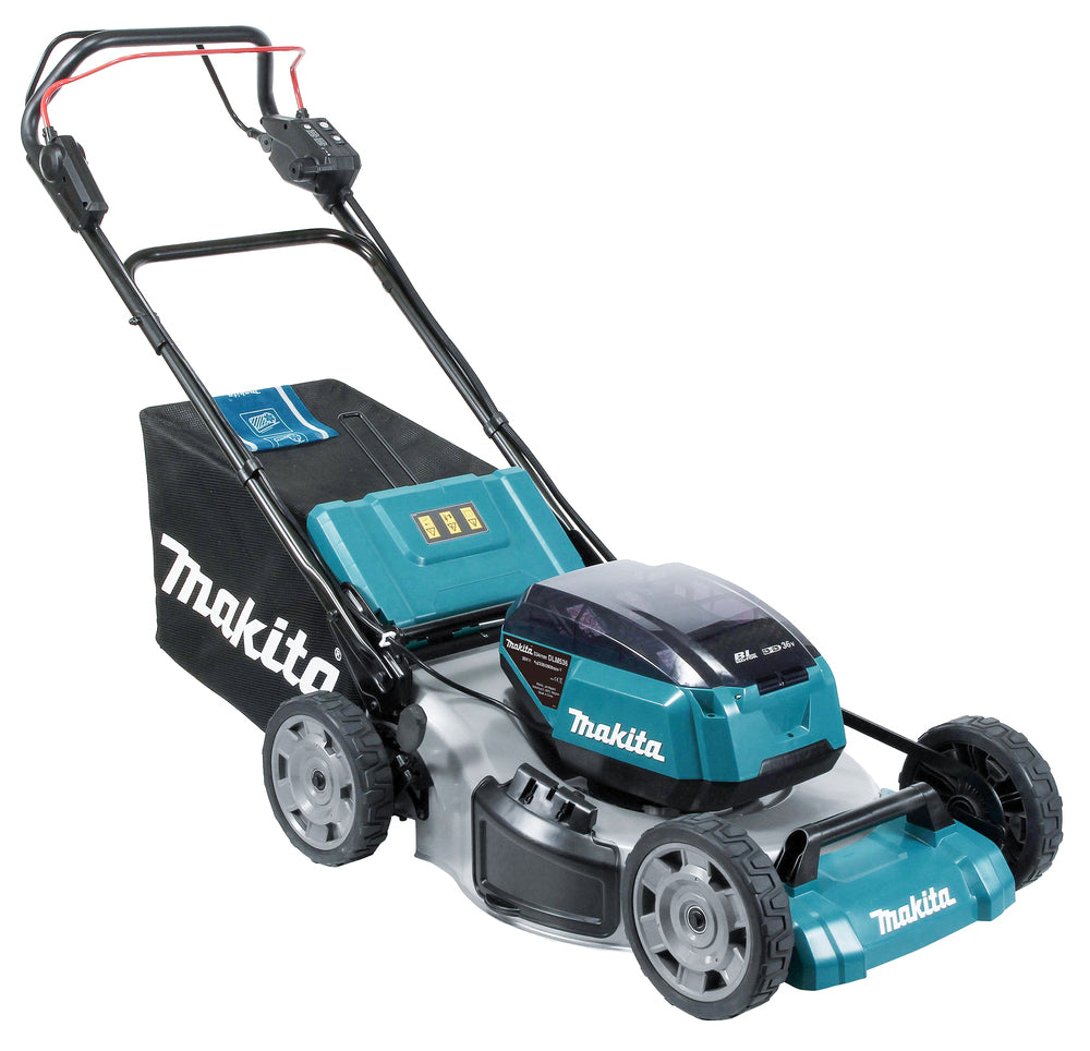 Makita Akku-Rasenmäher 2x18 V mit Stahldeck für große Flächen - DLM536Z