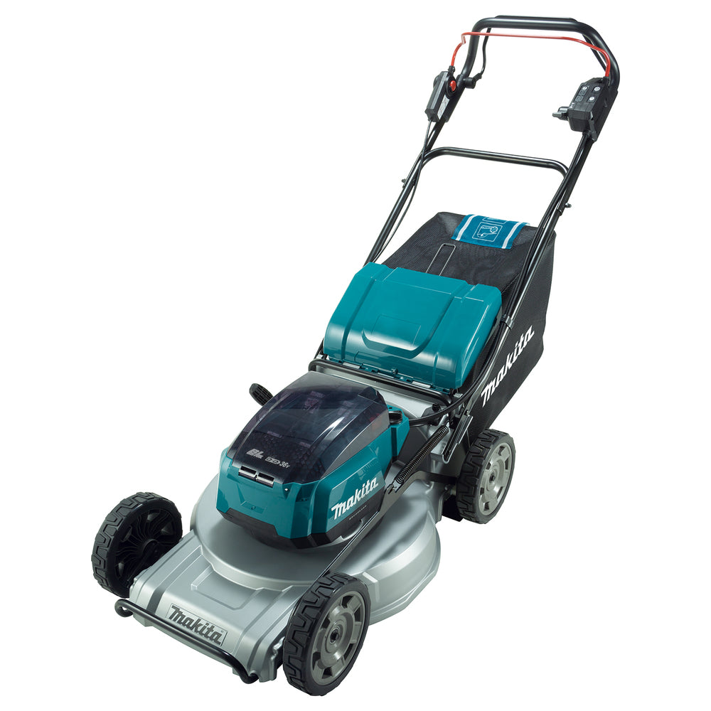 Makita Akku-Rasenmäher 2x18 V mit Aluminiumdeck für große Flächen - DLM537Z