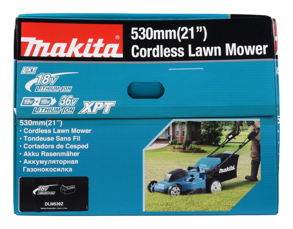 Makita Akku-Rasenmäher 2x18 V für mittelgroße Rasenflächen - DLM539Z