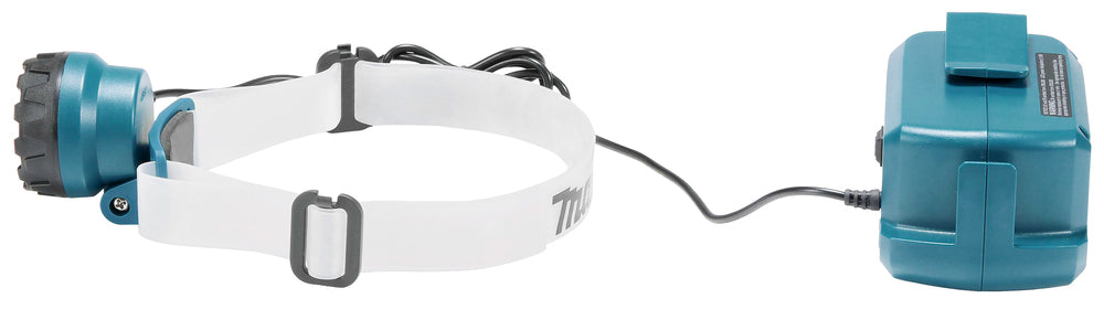 Makita LED-Akku-Stirnlampe – 33h Laufzeit, Helmhalterung & Akku-Gürtelclip (18V) - DEBDML800