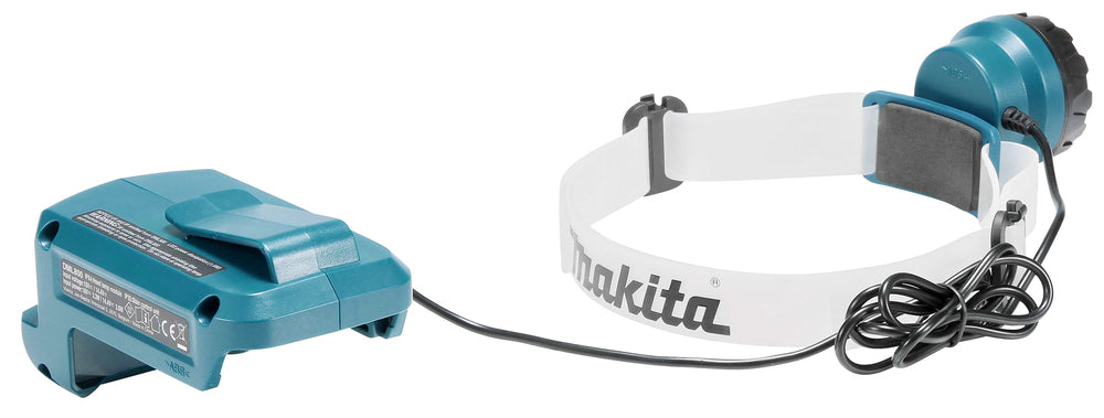 Makita LED-Akku-Stirnlampe – 33h Laufzeit, Helmhalterung & Akku-Gürtelclip (18V) - DEBDML800