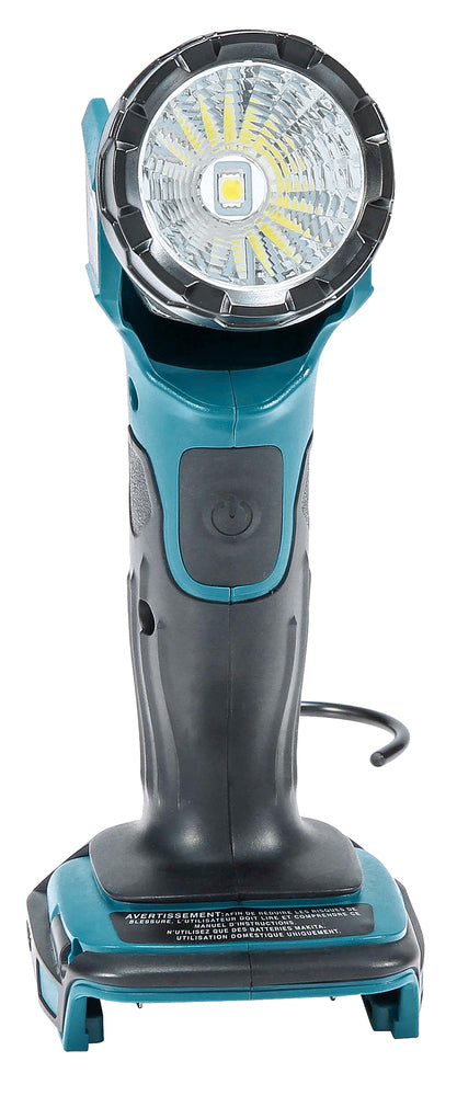 Makita Akku-Handleuchte – 180 Lumen, 12-fach verstellbarer Kopf & 25h Laufzeit (18V) - DEBDML802