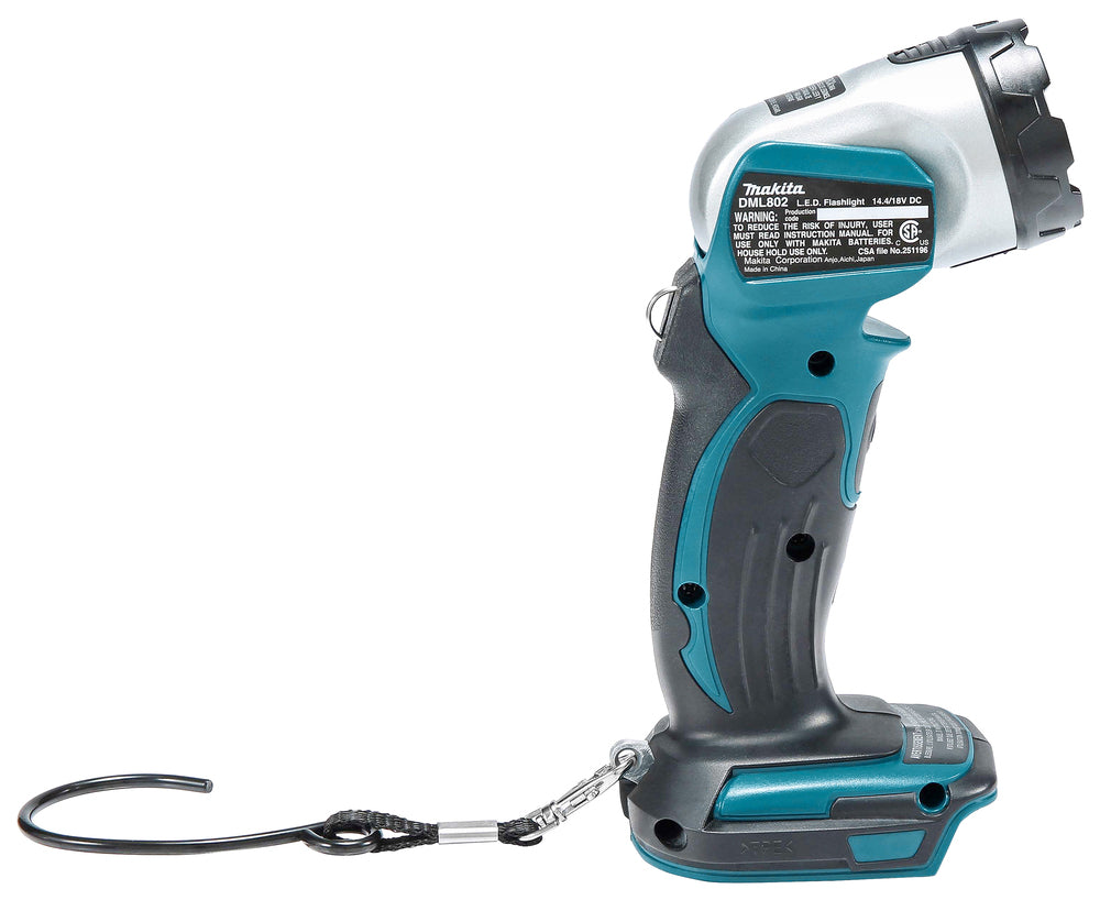 Makita Akku-Handleuchte – 180 Lumen, 12-fach verstellbarer Kopf & 25h Laufzeit (18V) - DEBDML802