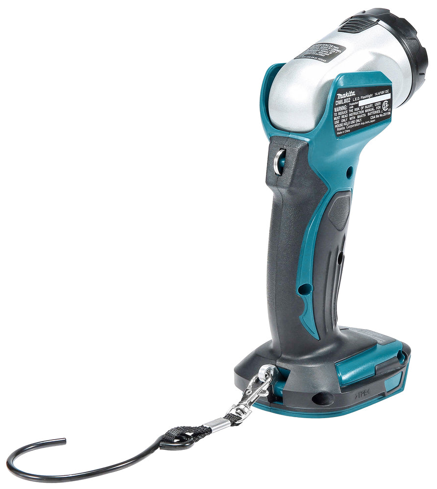 Makita Akku-Handleuchte – 180 Lumen, 12-fach verstellbarer Kopf & 25h Laufzeit (18V) - DEBDML802