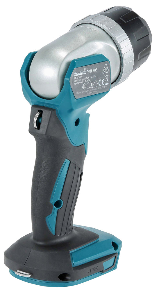 Makita LED-Akku-Handstrahler – Zoomfunktion, 12-fach verstellbarer Kopf & 26h Laufzeit (18V) - DEBDML808