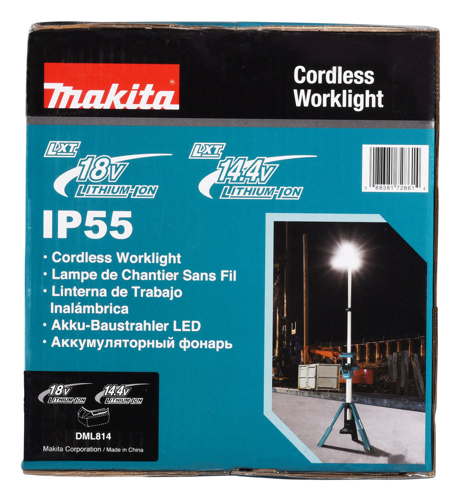 Makita LED-Akku-Baustrahler 18V | bis 3.000 lm, IP55 & 10 Std. Leuchtdauer - DEADML814