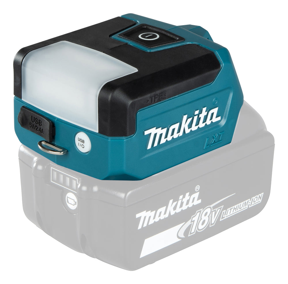 Makita LED-Akku-Taschenlampe – 3 Leuchtmodi, USB-Port & kompaktes Design (18V LXT) - DML817