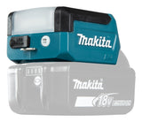 Makita LED-Akku-Taschenlampe – 3 Leuchtmodi, USB-Port & kompaktes Design (18V LXT) - DML817