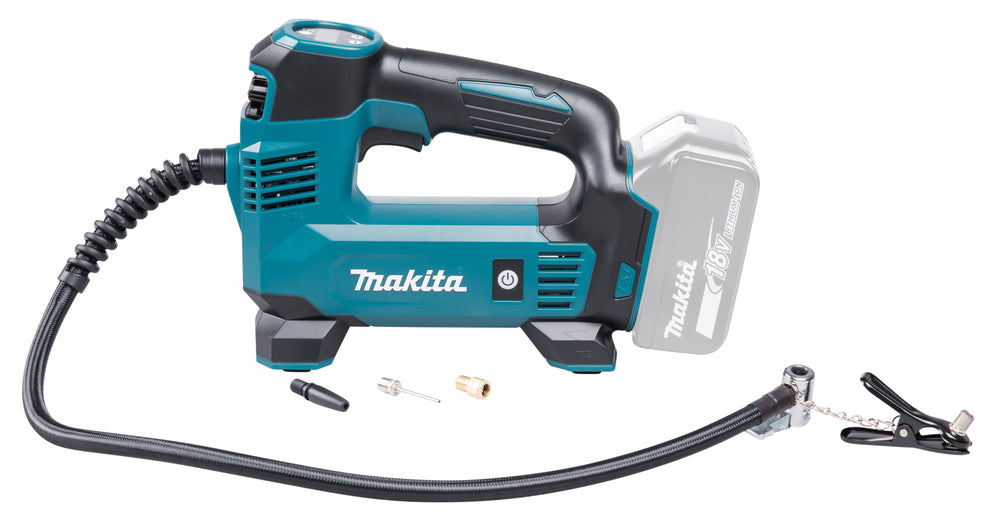 Makita Akku-Kompressor 18V – bis 8,3 bar, Digitaldisplay, LED & Auto-Stopp - DMP180Z