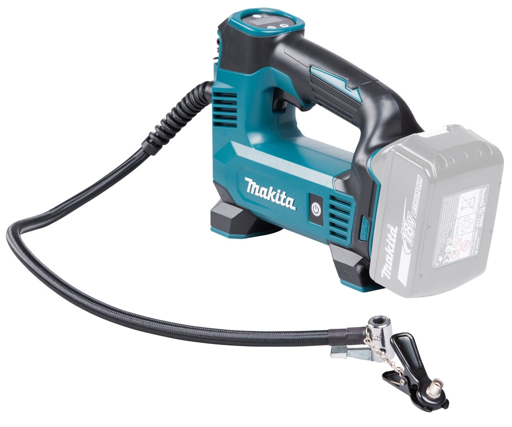 Makita Akku-Kompressor 18V – bis 8,3 bar, Digitaldisplay, LED & Auto-Stopp - DMP180Z