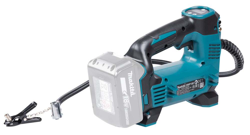 Makita Akku-Kompressor 18V – bis 8,3 bar, Digitaldisplay, LED & Auto-Stopp - DMP180Z