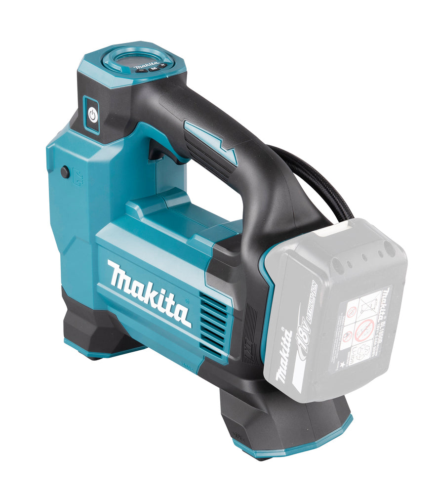 Makita Akku-Kompressor – 3 Stufen, Digitaldisplay, Auto-Stopp, inkl. Ventiladapter - DMP181Z