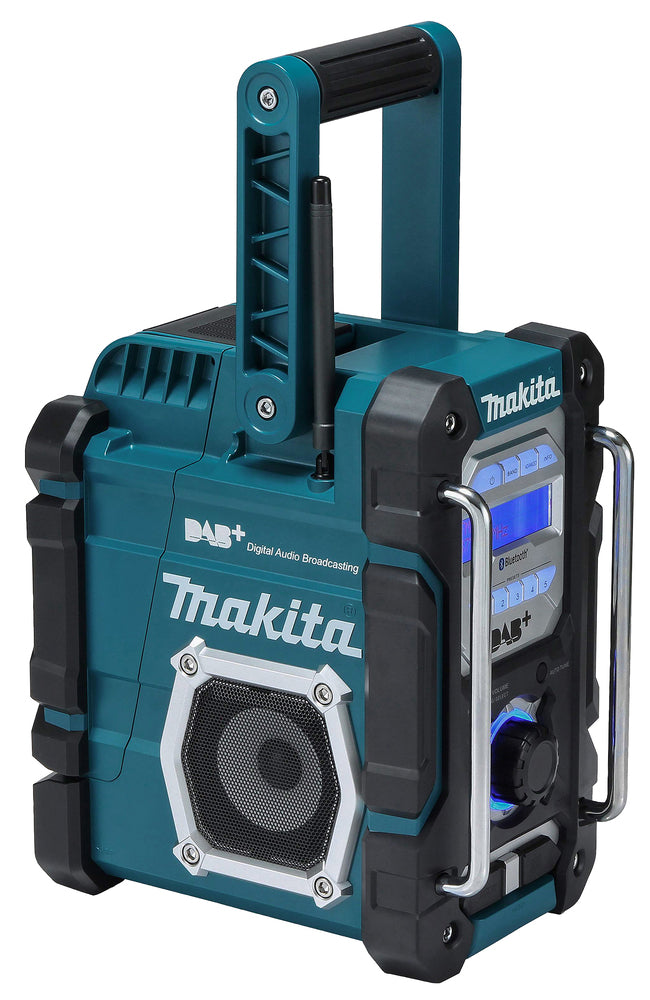 Makita Akku-Baustellenradio – Bluetooth, DAB+/FM, IP64, Akku- & Netzbetrieb - DMR112